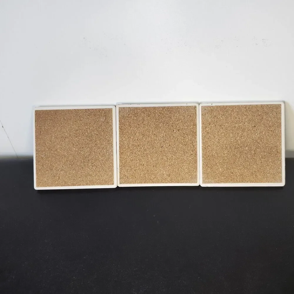 Vintage Retro Movie Night Ceramic Coasters Set of 3 Veronique Charron Cinema